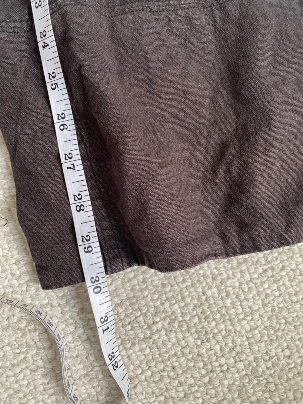 Free People Day’s End Linen Blend Wide Leg Pull On Pants Charcoal L NWOT
